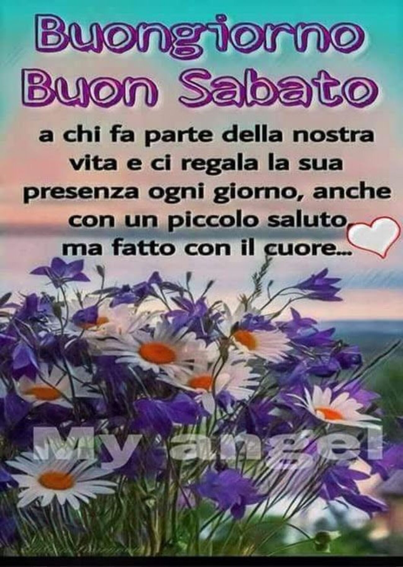 Buongiorno Buon Sabato a chi fa parte della nostra vita e ci regala la sua presenza ogni giorno, anche con un piccolo saluto ma fatto con il cuore