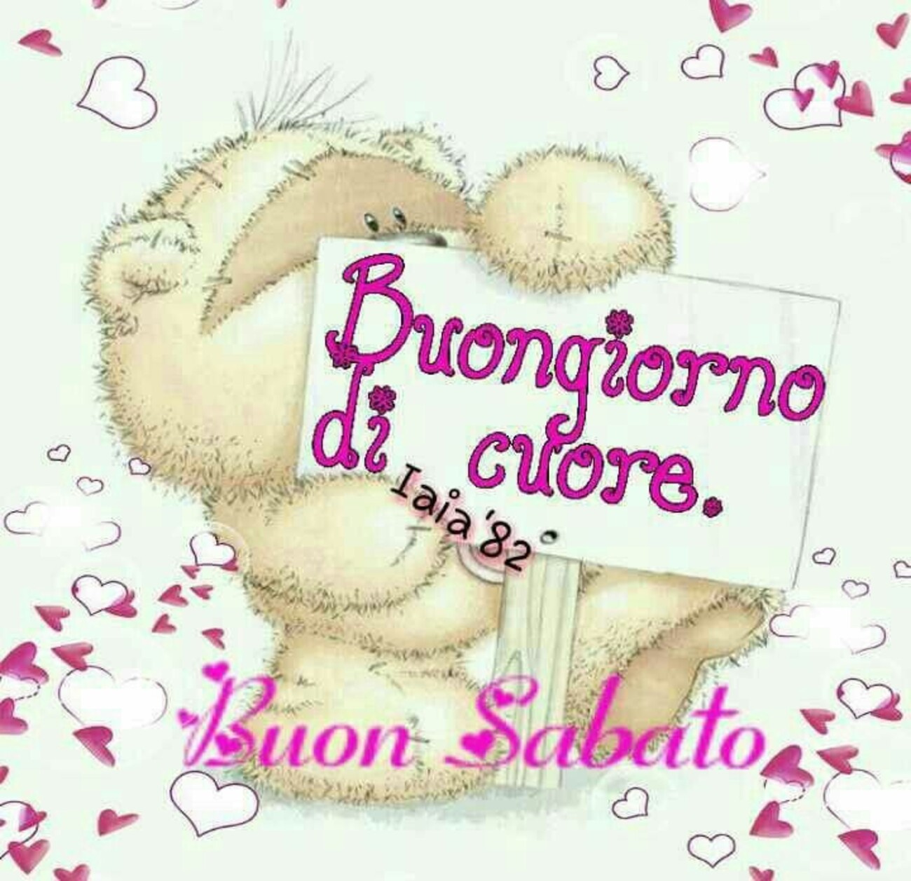 Buongiorno di cuore. Buon Sabato