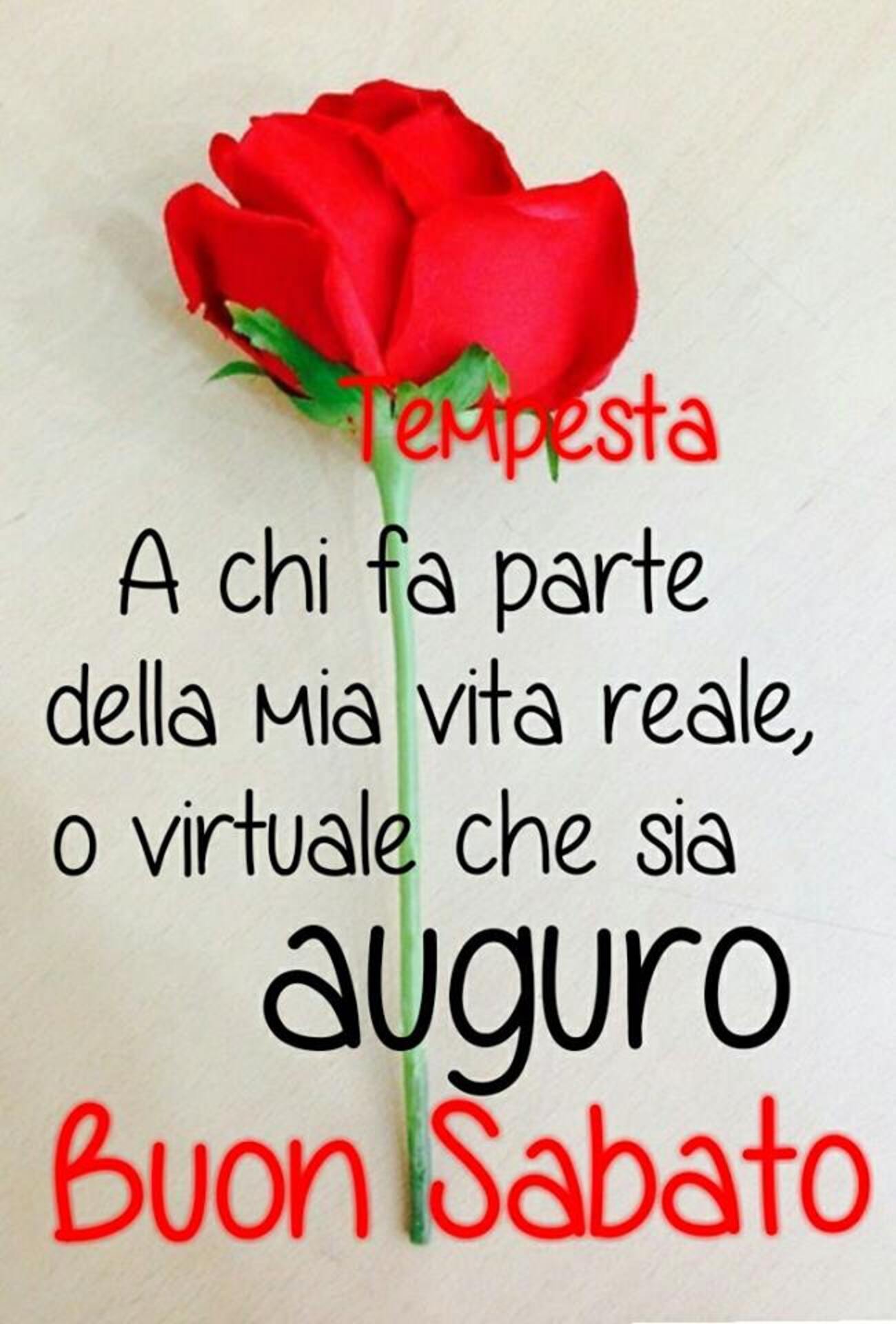 A chi da parte della mia vita reale, o virtuale che sia...auguro buon sabato