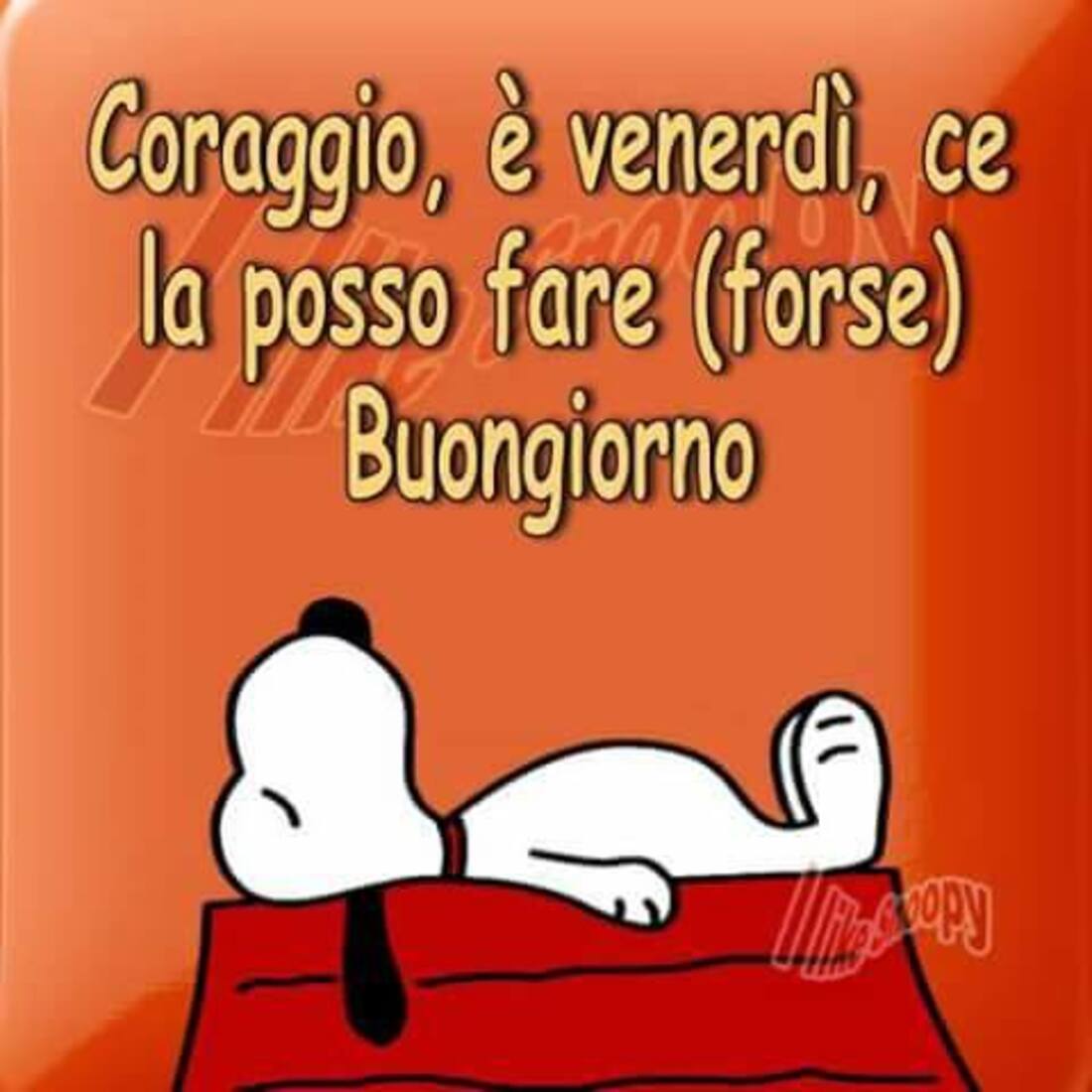 Coraggio, è venerdì, ce la posso fare (forse) Buongiorno