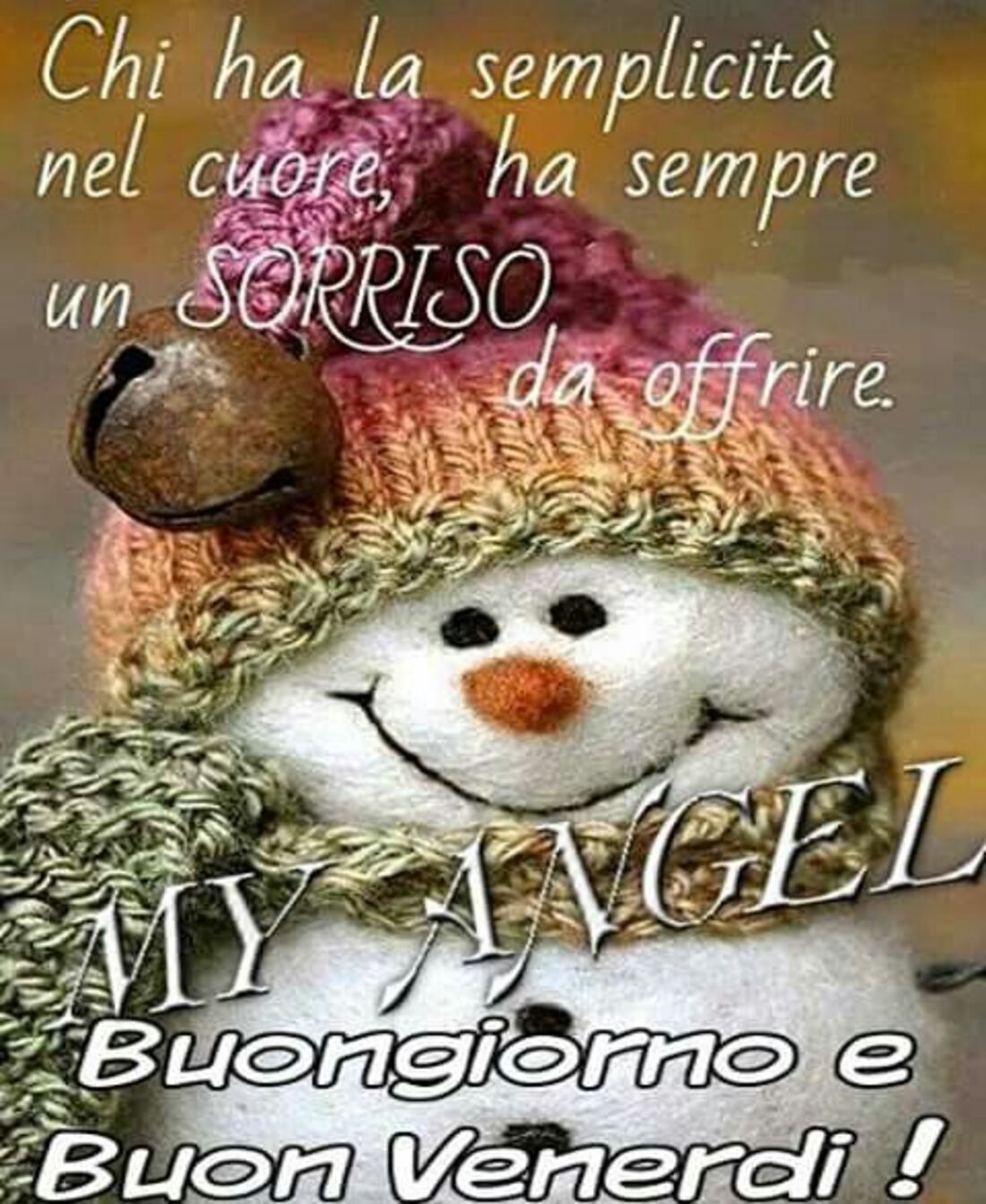 Chi ha la semplicità nel cuore, ha sempre un sorriso da offrire! Buongiorno e Buon Venerdì