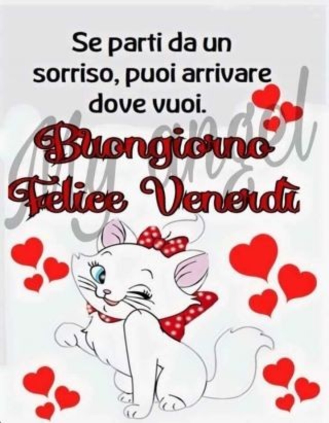 Se parti da un sorriso, puoi arrivare dove vuoi. Buongiorno Felice Venerdì