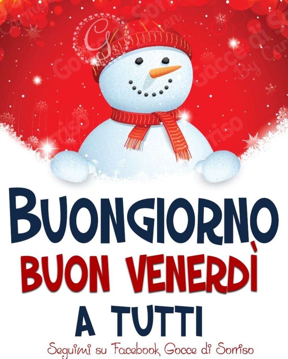 Buongiorno Buon Venerdì a tutti