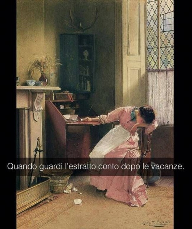 Quando guardi l'estratto conto dopo le vacanze