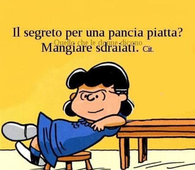Il segreto per una pancia piatta? mangiare sdraiati