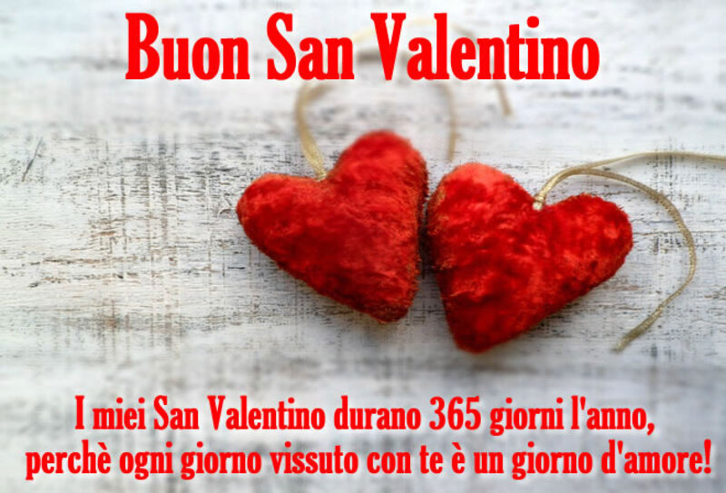 Buon San Valentino i miei San Valentino durano 365 giorni l'anno perchè ogni giorno vissuto con te è un giorno d'amore!