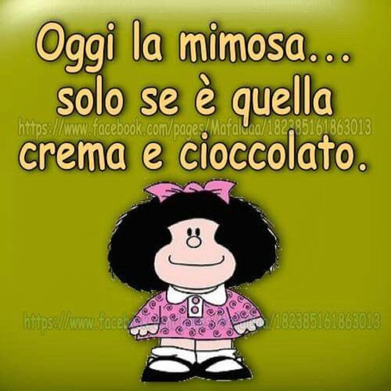 Oggi la mimosa....solo se è quella crema e cioccolata