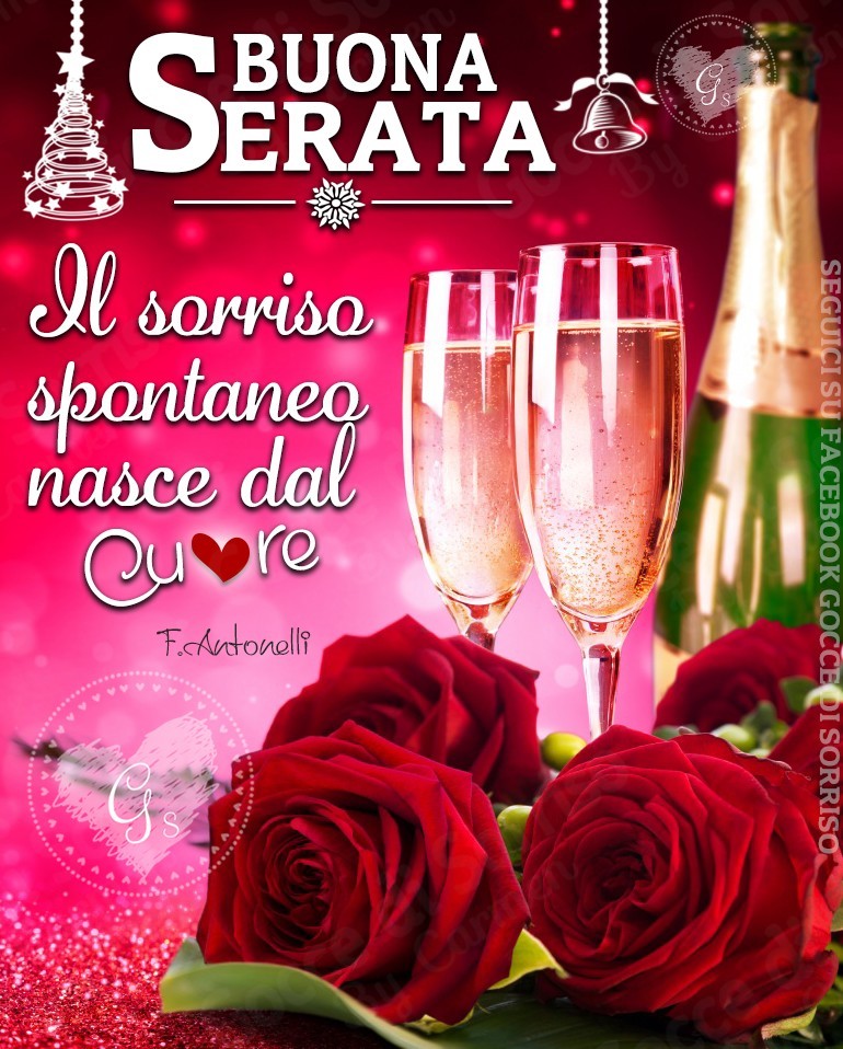 Buona serata il sorriso spontaneo nasce dal cuore