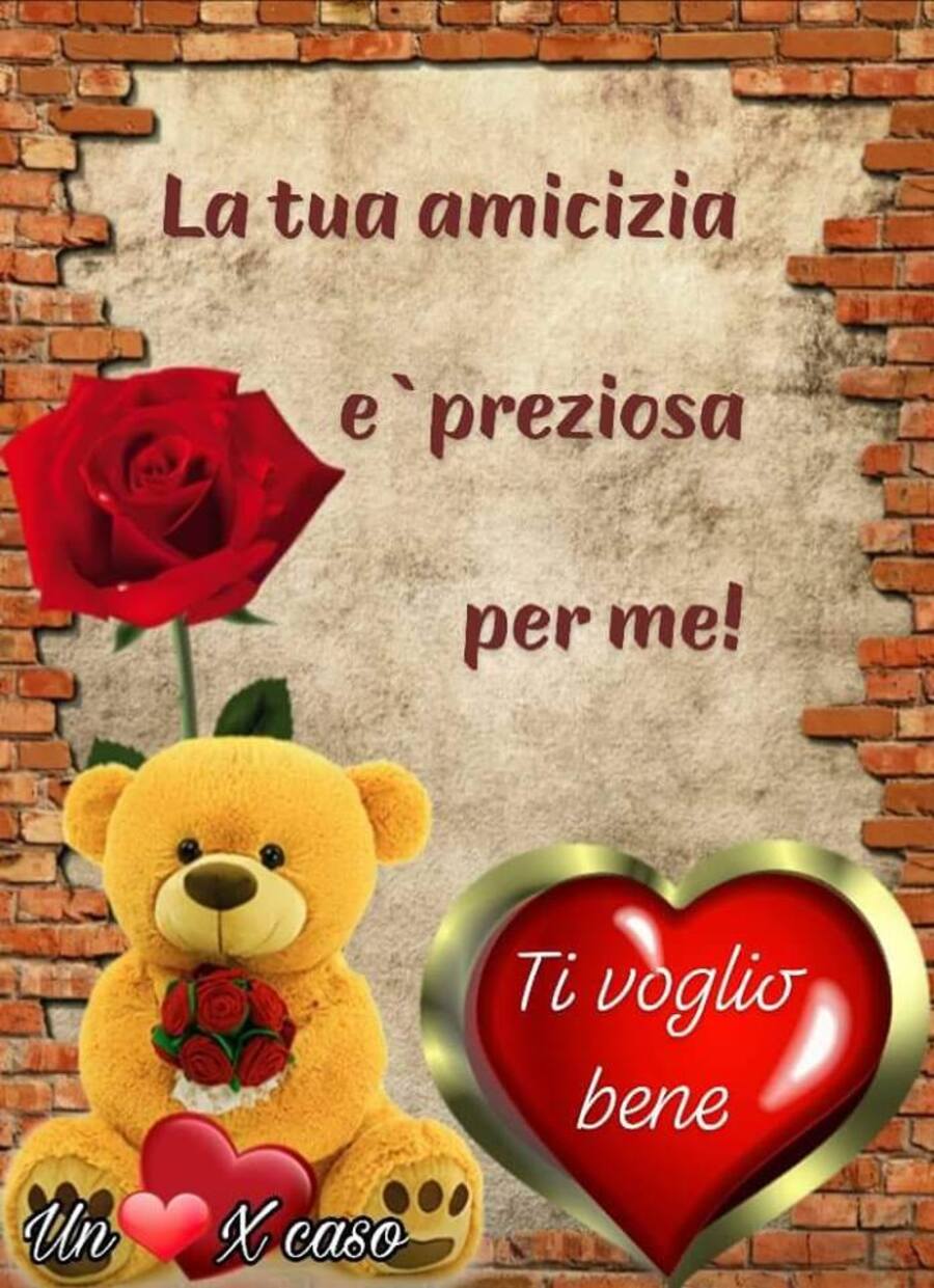 La tua amicizia è preziosa per me!