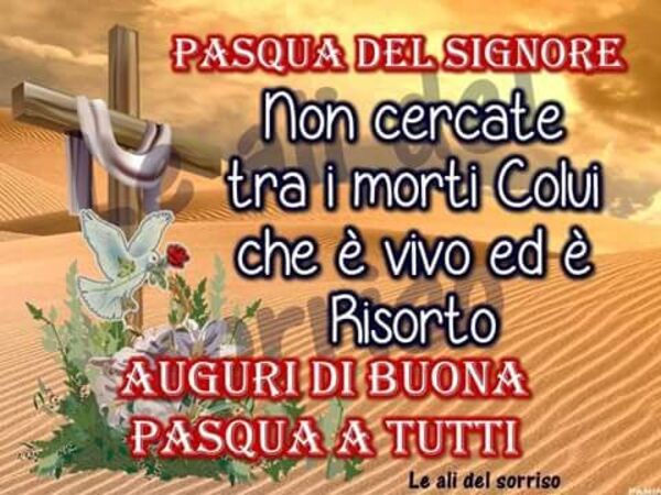 Pasqua del Signore non cercate tra i morti Colui che è vivo ed è Risorto Auguri di Buona Pasqua a tutti