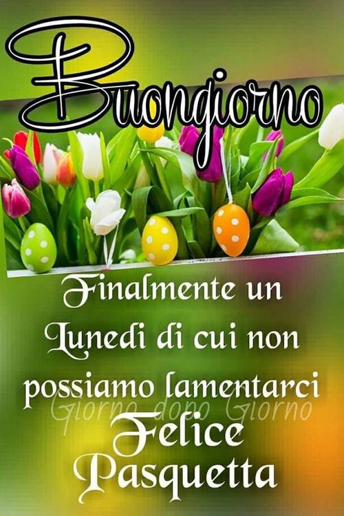 Buongiorno finalmente un lunedì di cui non possiamo lamentarci Felice Pasquetta