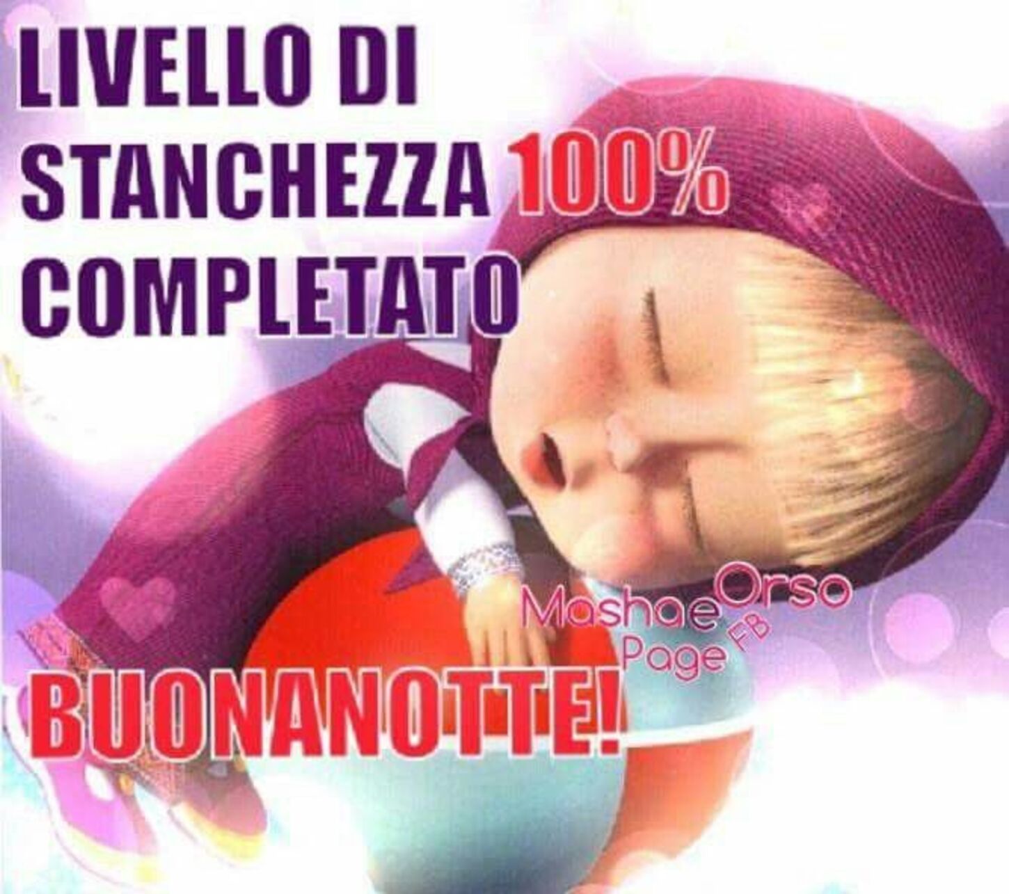 Livello di stanchezza 100% completato...Buonanotte