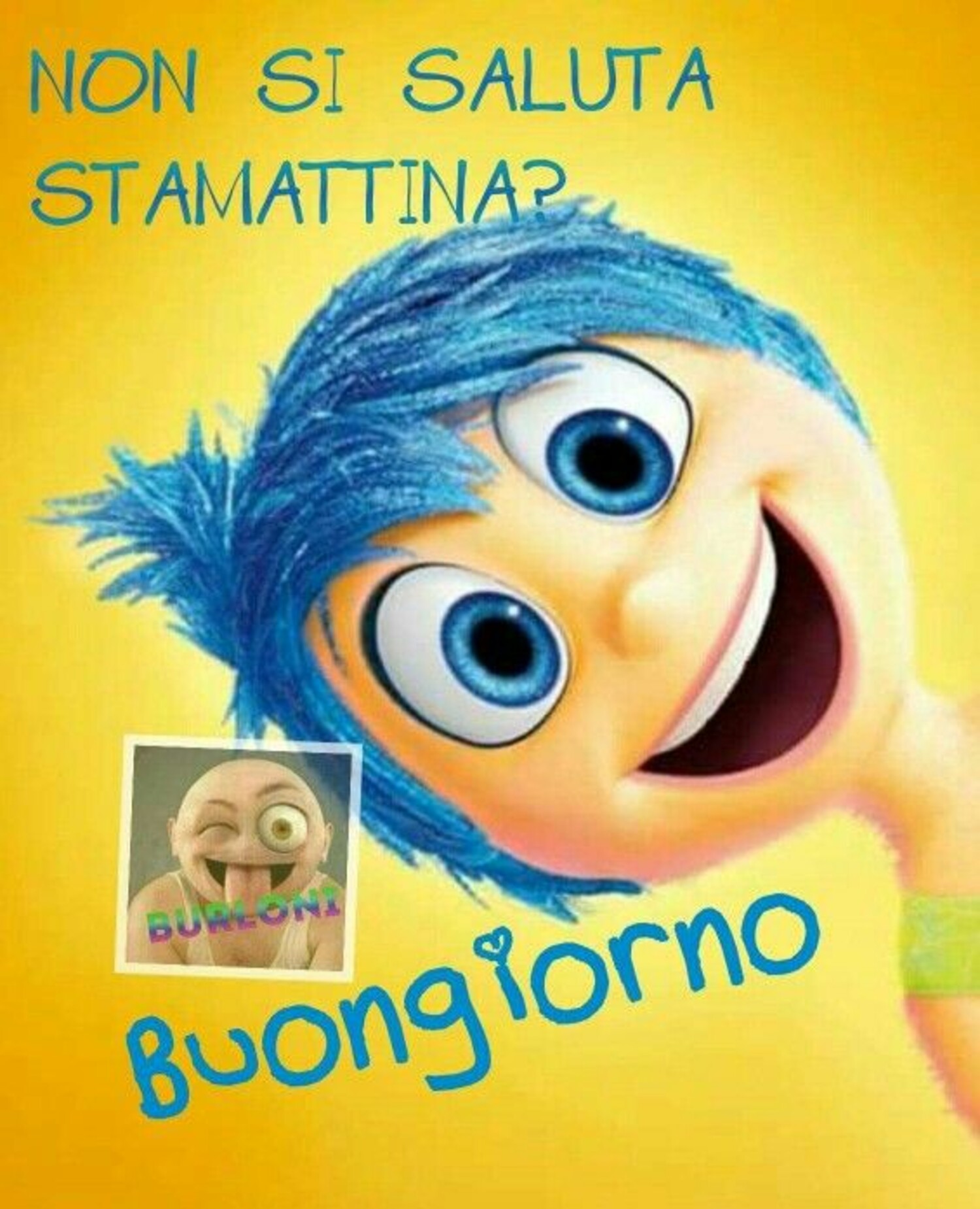 Non si saluta stamattina? Buongiorno