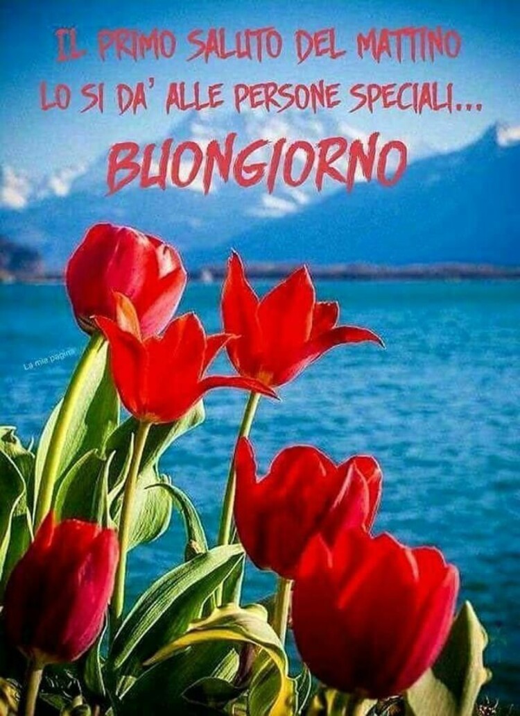 Il primo saluto del mattino lo si da alle persone speciali...Buongiorno