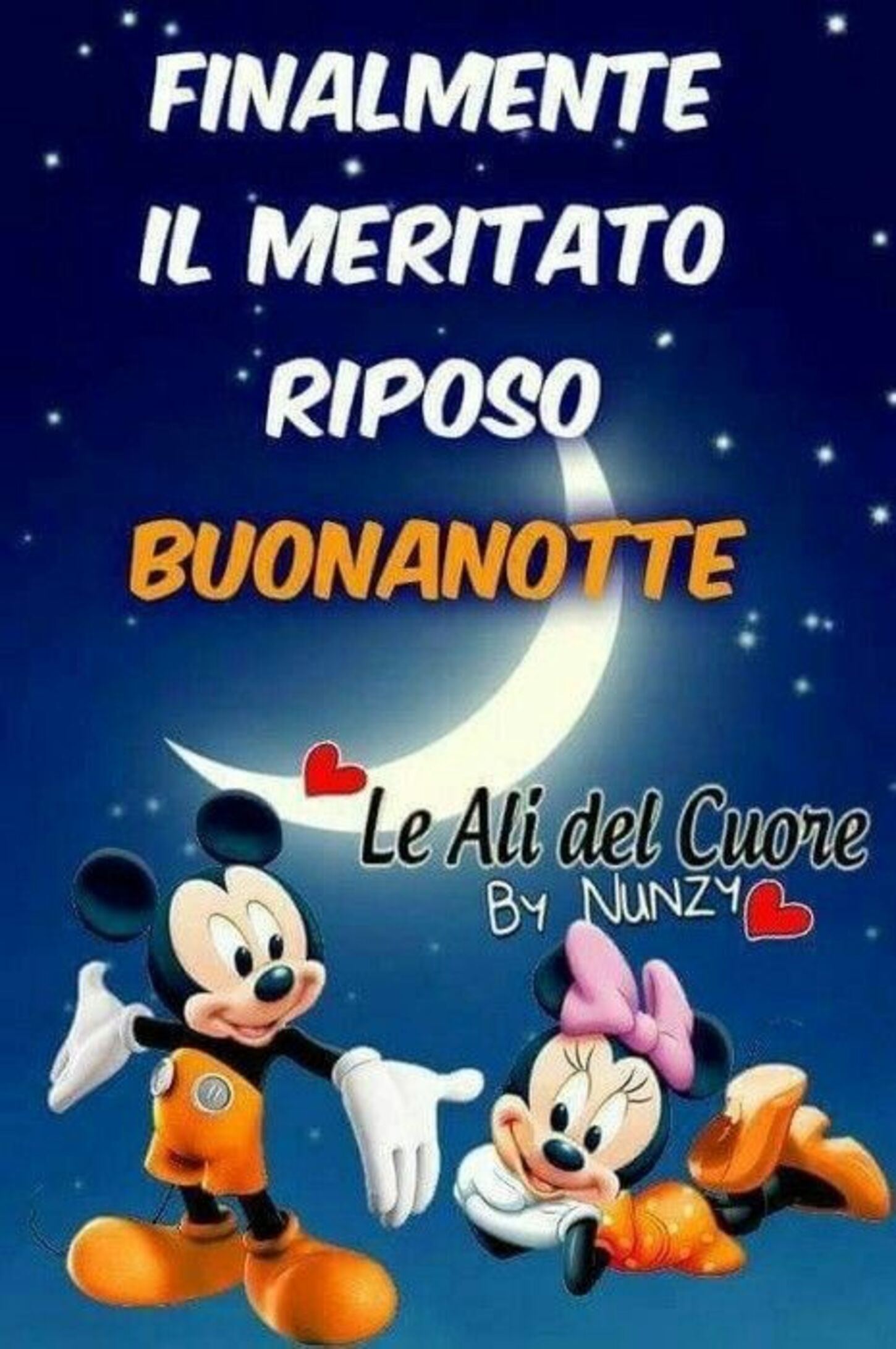Finalmente il meritato riposo Buonanotte