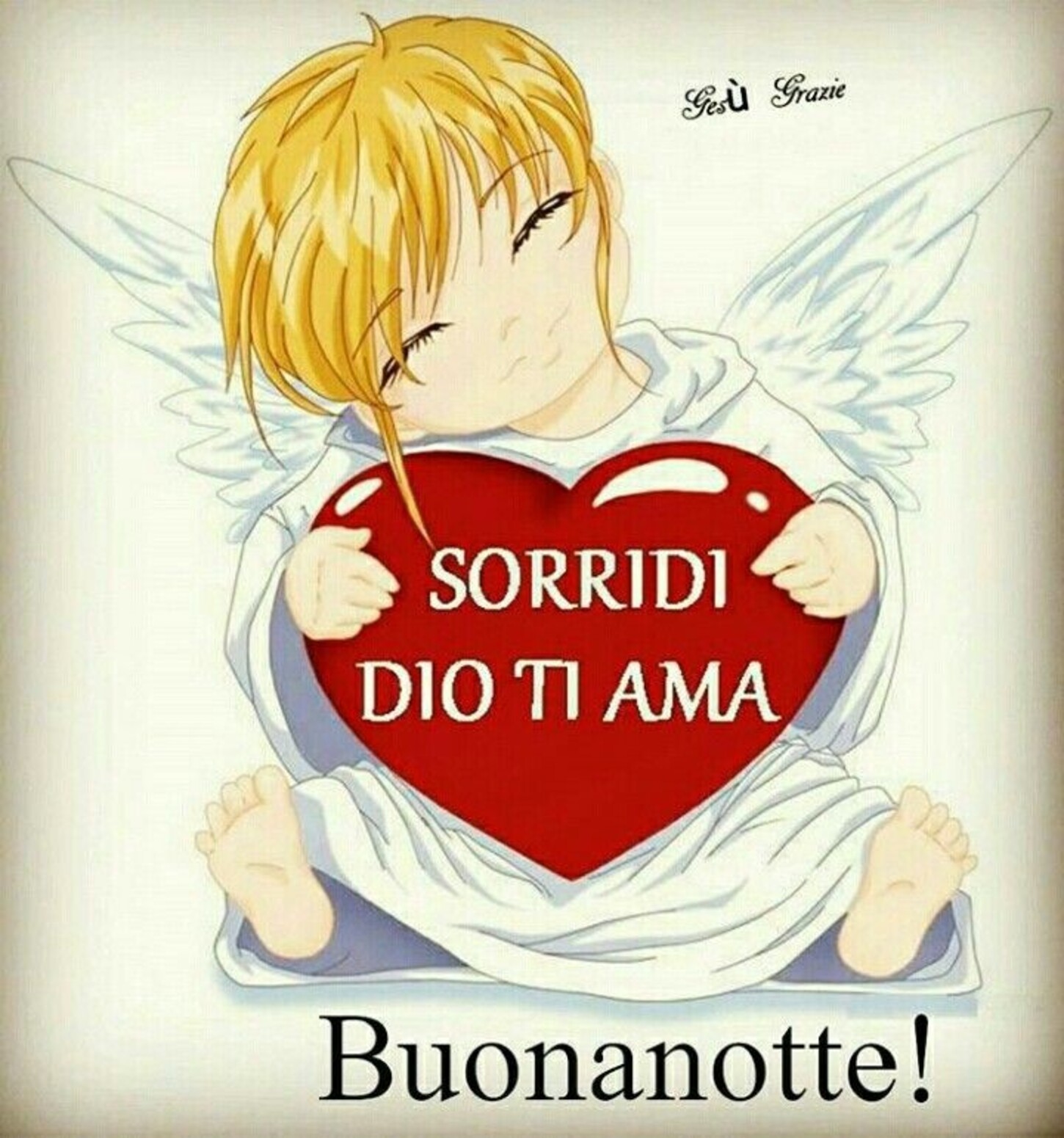 Sorridi Dio ti ama Buonanotte