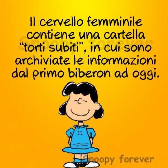 Il cervello femminile contiene una cartella "Torti Subiti", in cui sono archiviate le informazioni dal primo biberon ad oggi