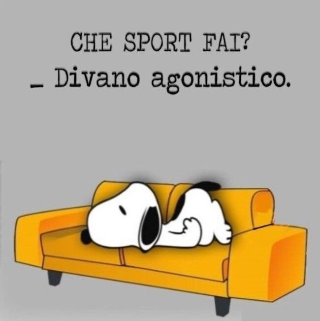 Che sport fai? - Divano agonistico