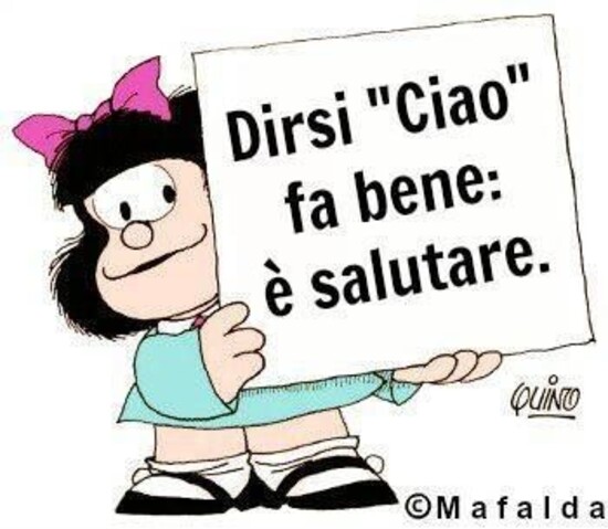Dirsi "Ciao" fa bene: è salutare.