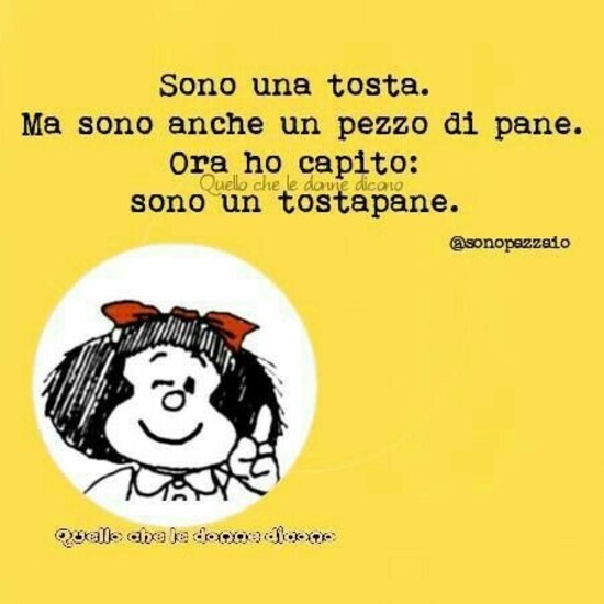 Sono una tosta. Ma sono anche un pezzo di pane. Ora ho capito: sono un tostapane