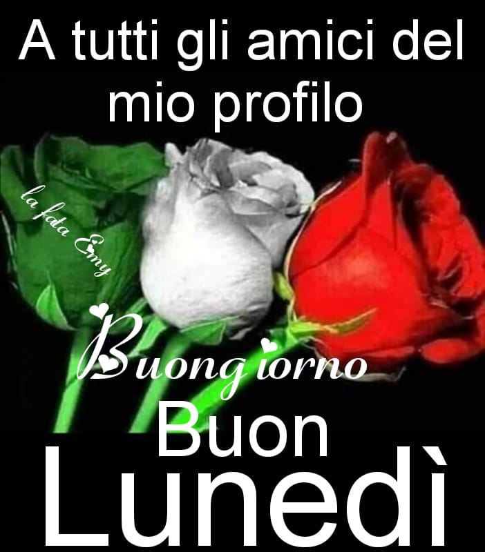 Buon Lunedì Italia a tutti gli amici del mio profilo