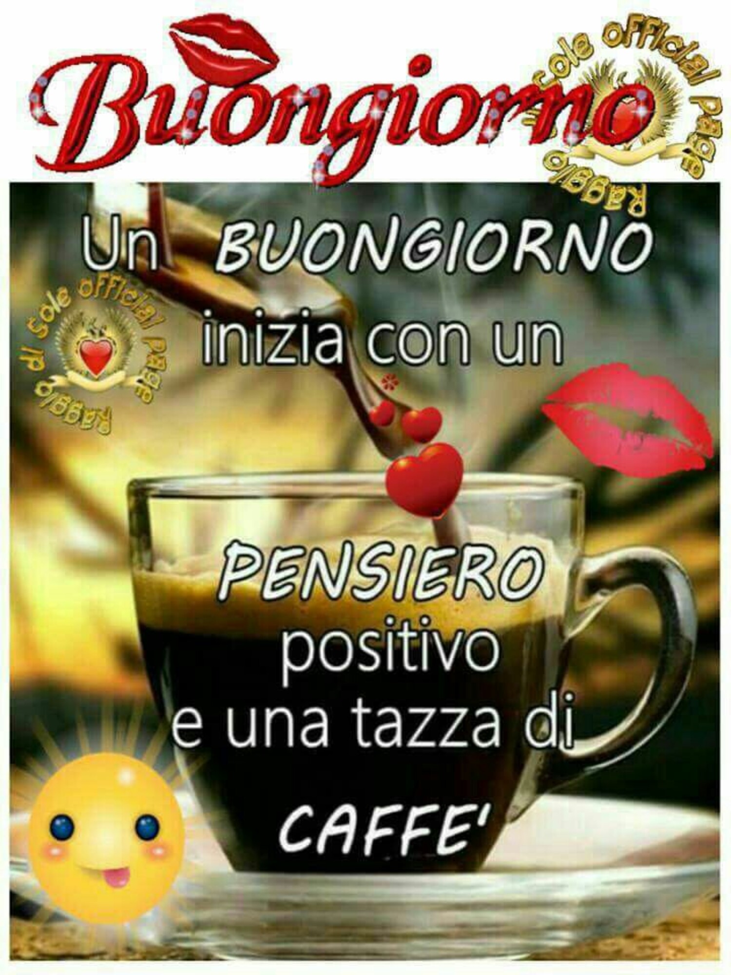 Un Buongiorno inizia con un pensiero positivo ed una tazza di caffè