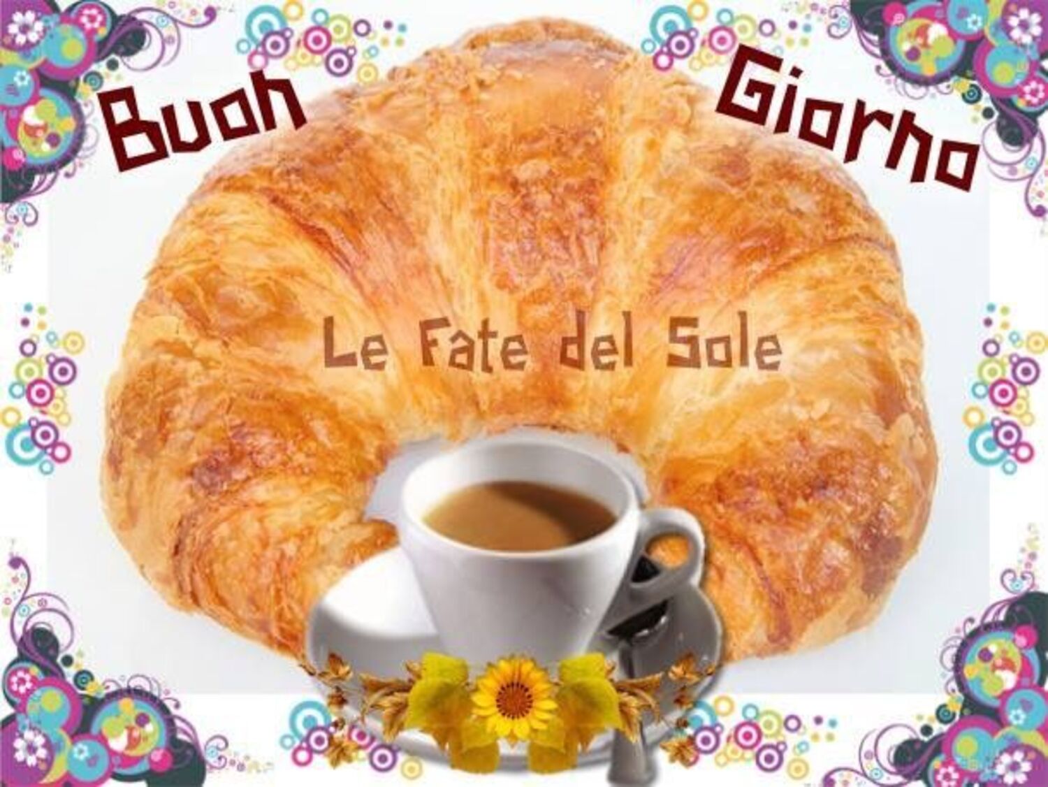 Buon Giorno con caffè e cornetto