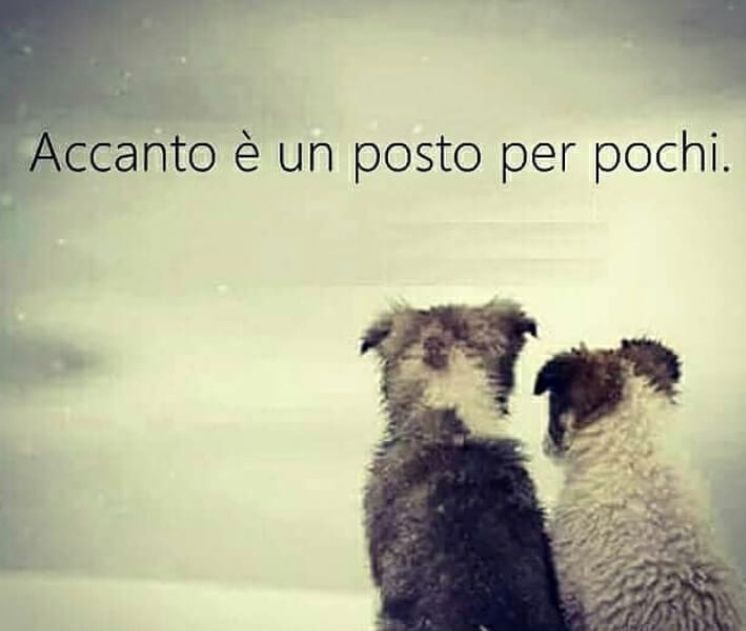 "Accanto è un posto per pochi."