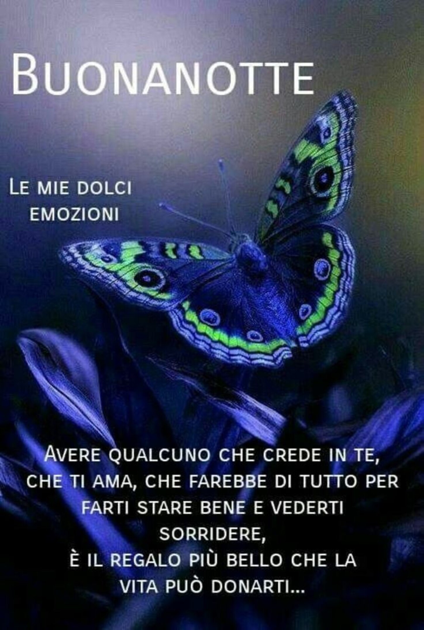 "Buonanotte. Avere qualcuno che crede in te....."