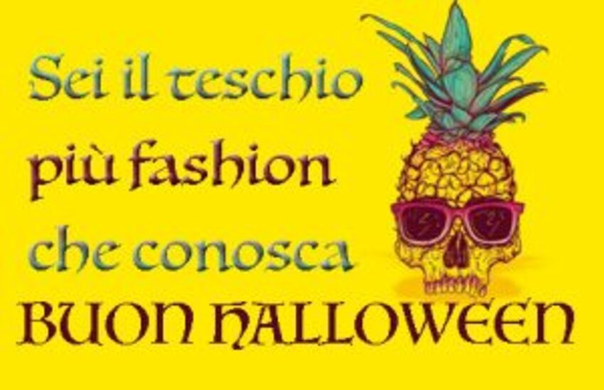 Sei il teschio più fashion che conosca. Buon Halloween