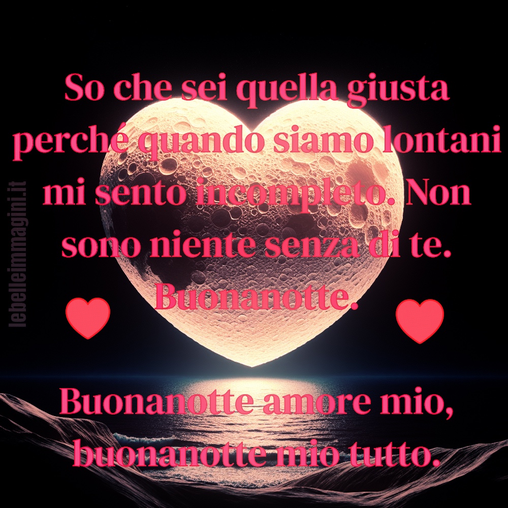 buonanotte amore mio, nuove frasi da dedicare